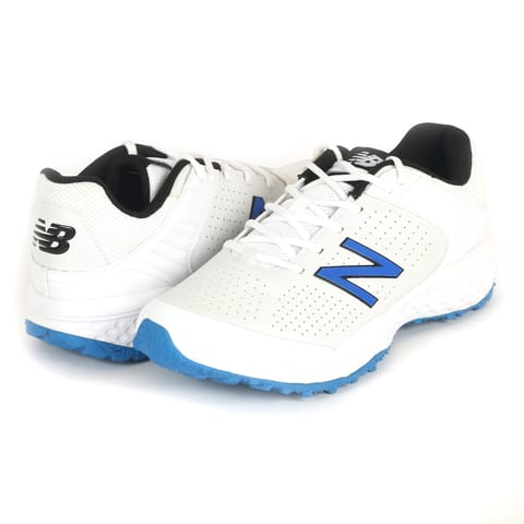 New Balance CK 4020 Rubber Spike Cricket Shoes - White/Blue