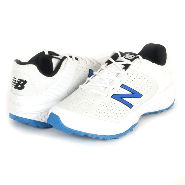 न्यू बैलेंस सीके 4020 रबर स्पाइक क्रिकेट जूते - सफेद/नीला