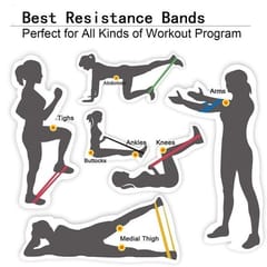KD RESISTANCE LOOP BAND SET OF 5 , for Home Fitness, Stretching, Strength Training, Physical Therapy, Workout Bands, Pilates Flexbands