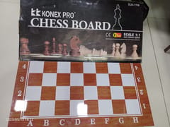 KONEX لکڑی کا شطرنج بورڈ فولڈ ایبل بڑے سائز کے ٹورنامنٹ کا استعمال، 18*18 گھر/اسکول/کالج/ٹورنامنٹ شطرنج بورڈ- ہاتھ سے تیار کردہ - لکڑی کا معیار (غیر مقناطیسی)