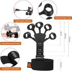 KD Grip Strength Trainer,Finger Strengthener, the gripster Strength Trainer,Hand Grip Strengthener 6 Resistant Level Finger Exerciser-Adjustable Hand Strengthener for Hand Therapy, Rock Climbing