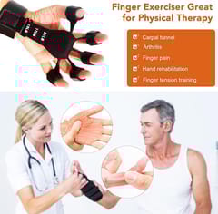 KD Grip Strength Trainer,Finger Strengthener, the gripster Strength Trainer,Hand Grip Strengthener 6 Resistant Level Finger Exerciser-Adjustable Hand Strengthener for Hand Therapy, Rock Climbing