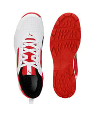 Puma Cricket Shoes Highrun White-Burnt Red-Black 10780602