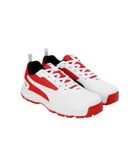 Puma Cricket Shoes Highrun White-Burnt Red-Black 10780602