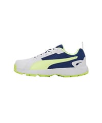 Puma Cricket Shoes Highrun White-Blazing Blue-Fast YelloW 10780603