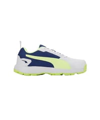 Puma Cricket Shoes Highrun White-Blazing Blue-Fast YelloW 10780603