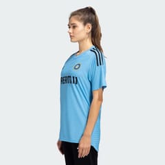 Adidas Women India Cricket Training Jersey Light Blue