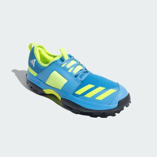 Adidas Men Cricup 23 Cricket Shoes Lemon Blue