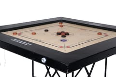 Surco AICF Approved English Ply Wood Bull Dog Carrom Board with Coin, Striker & Powder