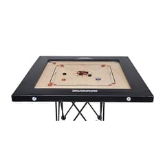 Surco AICF Approved English Ply Wood Bull Dog Carrom Board with Coin, Striker & Powder