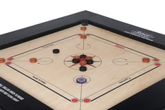 Surco AICF Approved English Ply Wood Jumbo Carrom Board with Coin, Striker & Powder