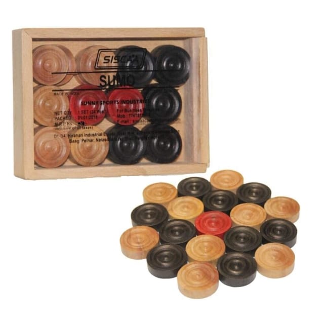 SISCAA Sumo Carrom Coins Used in National Tournament Held by Carrom Federation of India