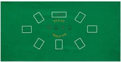 KD Casino Green T - Hold'em Tabletop Felt Layout Mat for Nights Game, Fun Casino, Parties, and Events! 36"x72"