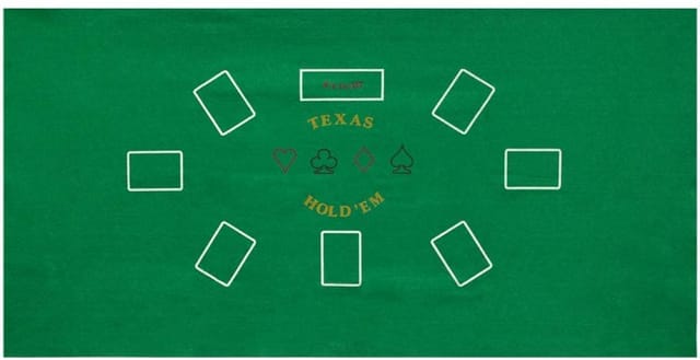 KD Casino Green T - Hold'em Tablettop Felt Layout Mat for Nights گیم، تفریحی کیسینو، پارٹیاں، اور تقریبات! 36"x72"