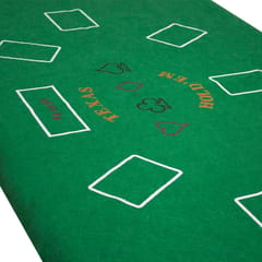 KD Casino Green T - Hold'em Tabletop Felt Layout Mat for Nights Game, Fun Casino, Parties, and Events! 36"x72"