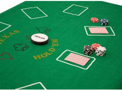 KD Casino Green T - Hold'em Tabletop Felt Layout Mat for Nights Game, Fun Casino, Parties, and Events! 36"x72"