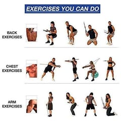 केडी रेज़िस्टेंस बैंड टोनिंग ट्यूब डोर एंकर के साथ (15-50 पाउंड) व्यायाम होम वर्कआउट, प्रशिक्षण और वजन घटाने के लिए हल्का, मध्यम, भारी