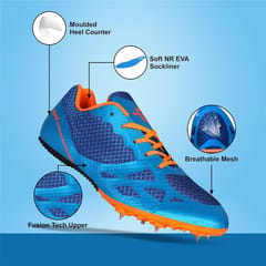 Nivia Men Running Spikes Spirit Track & Field Shoes Blue