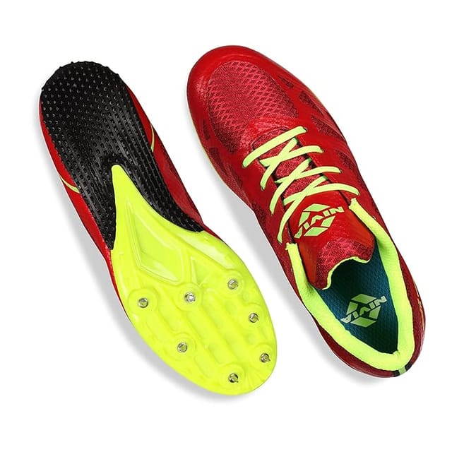 Nivia Men Running Spikes Spirit Track Field Shoes Red