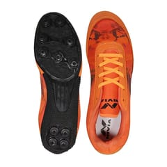 Nivia Zion-1 Men Running Spikes Shoes for Track & Field Orange