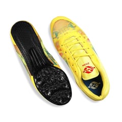 Nivia Zion-1 Men Running Spikes Shoes for Track & Field Yellow