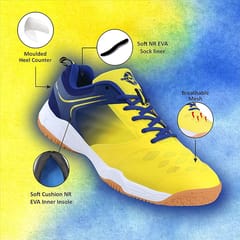 Nivia HY-Court 2.0 Badminton Shoe for Men Yellow