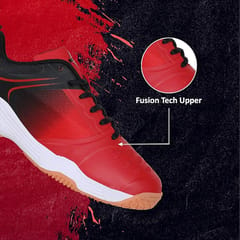 पुरुषों के लिए निविया हाई-कोर्ट 2.0 बैडमिंटन जूता लाल/काला