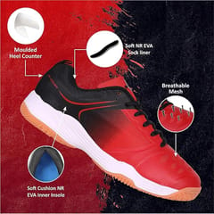 Nivia HY-Court 2.0 Badminton Shoe for Men Red/Black