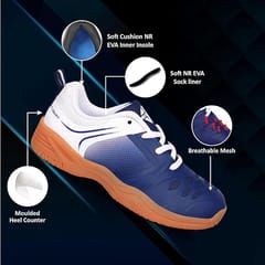 Nivia HY-Court 2.0 Badminton Shoe for Kids - Blue Color