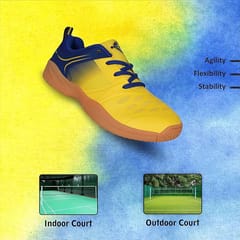 Nivia HY-Court 2.0 Badminton Shoe for Kids - Yellow Color