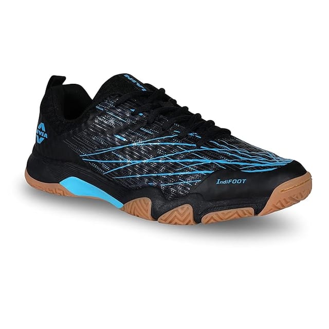 Nivia Mens Powerstrike 3.0 Badminton Shoes - Black Color