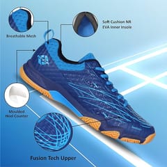 Nivia Mens Powerstrike 3.0 Badminton Shoes - Blue Color