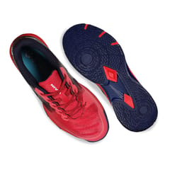 NIVIA Verdict Badminton Shoe for Men with Breathable Air Mesh and TPU Technology - Red