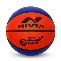 Nivia Rubber Europa Basketball, Size 5 (Multicolour)