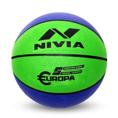 Nivia Rubber Europa Basketball, Size 5 (Multicolour)