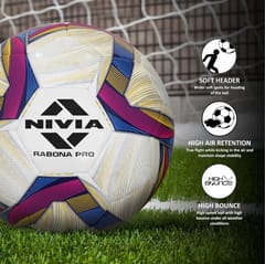 Nivia Rabona Pro White Football Training Football | Size 5