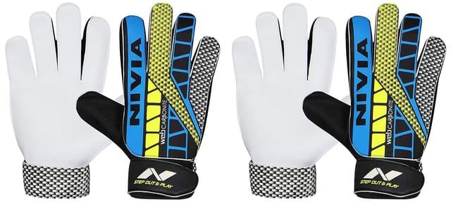 Nivia Carbonite Web Football Goal keeping Gloves Assorted Color