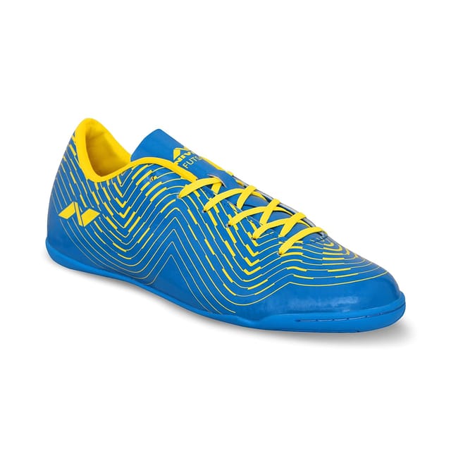 Nivia Encounter 8.0 Futsal Shoe | Aster Blue/Yellow