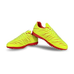 Nivia Carbonite 6.0 Rubber Turf football Shoe for Men with PVC Synthetic Leather, Sulphur Green