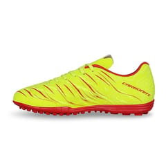 Nivia Carbonite 6.0 Rubber Turf football Shoe for Men with PVC Synthetic Leather, Sulphur Green