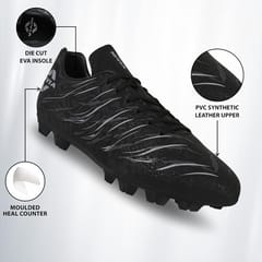 Nivia Carbonite 6.0 Football Stud for Men, Black