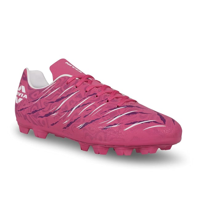 Nivia Carbonite 6.0 Football Stud for Men, Fuchsia Rose