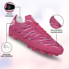 Nivia Carbonite 6.0 Football Stud for Men, Fuchsia Rose