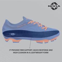 Nivia Dominator 2.0 Football Shoes for Men, Royal Blue Orange