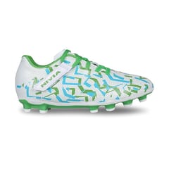 نیویا انکاؤنٹر 10.0 فٹ بال اسٹڈز ہلکا پھلکا جوتا بچوں کے لیے سفید سبز