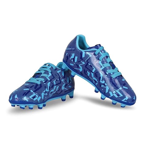 Nivia Encounter 10.0 Football Studs Lightweight Shoe for Kids Blue