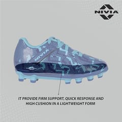 Nivia Encounter 10.0 Football Studs Lightweight Shoe for Kids Blue