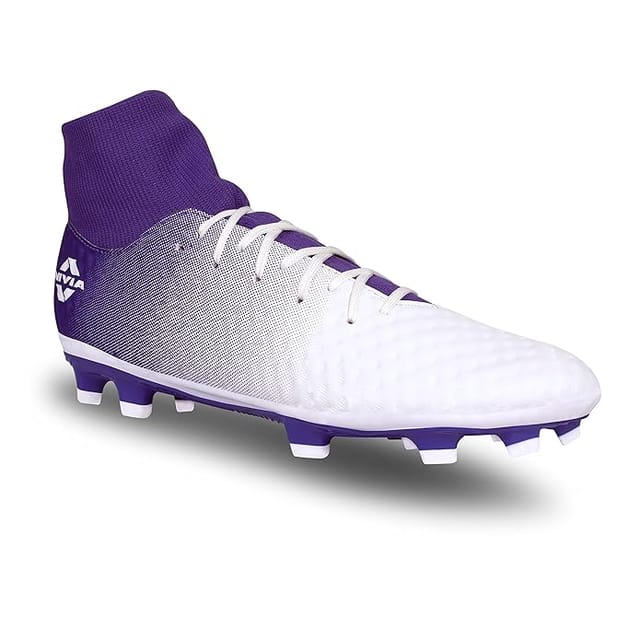 निविया पुरुषों के लिए ओसलर ब्लेड 3.0 फुटबॉल स्टड फुटबॉल जूते, बैंगनी सफेद