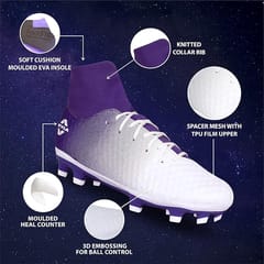 نیویا مینز اوسلر بلیڈ 3.0 فٹ بال اسٹڈ فٹ بال جوتے، جامنی سفید