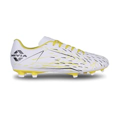 Nivia Spear Football Studs for Men | White-Yellow